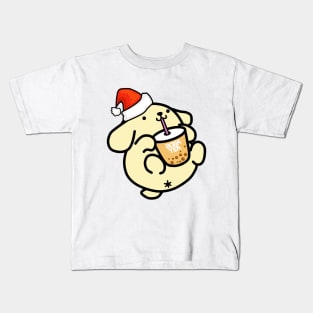 Christmas Boba Tea Woofa Kids T-Shirt